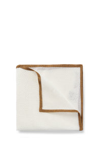 Silk pocket square - Open Yellow