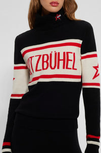 Wenylonhood wool jumper - Black