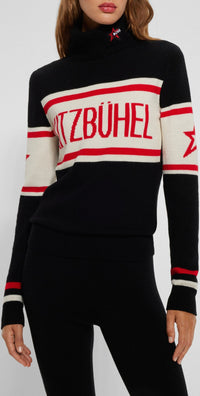 Wenylonhood wool jumper - Black