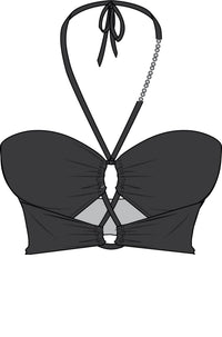 BLACK // BIKINI TOPS SPARKLY BRALETTE