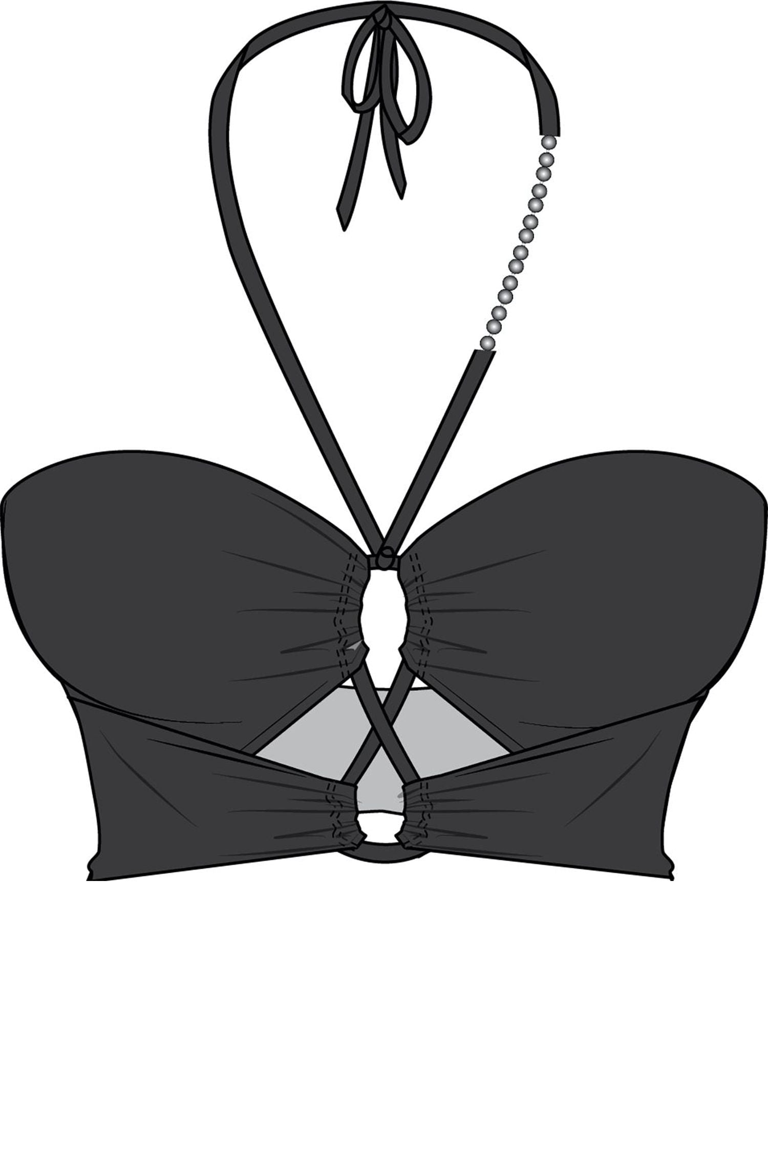 BLACK // BIKINI TOPS SPARKLY BRALETTE