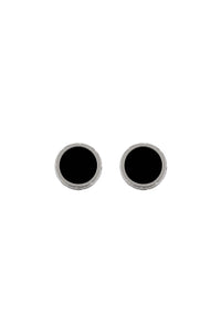 Elegant brass cufflinks - Black