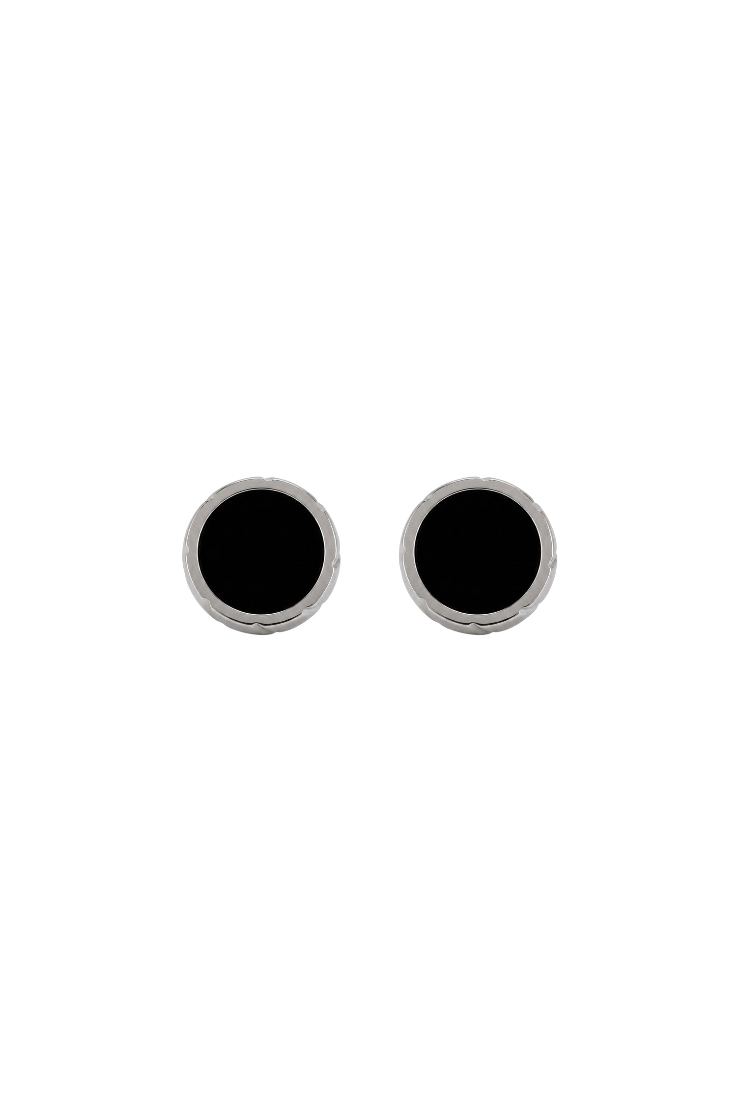 Elegant brass cufflinks - Black