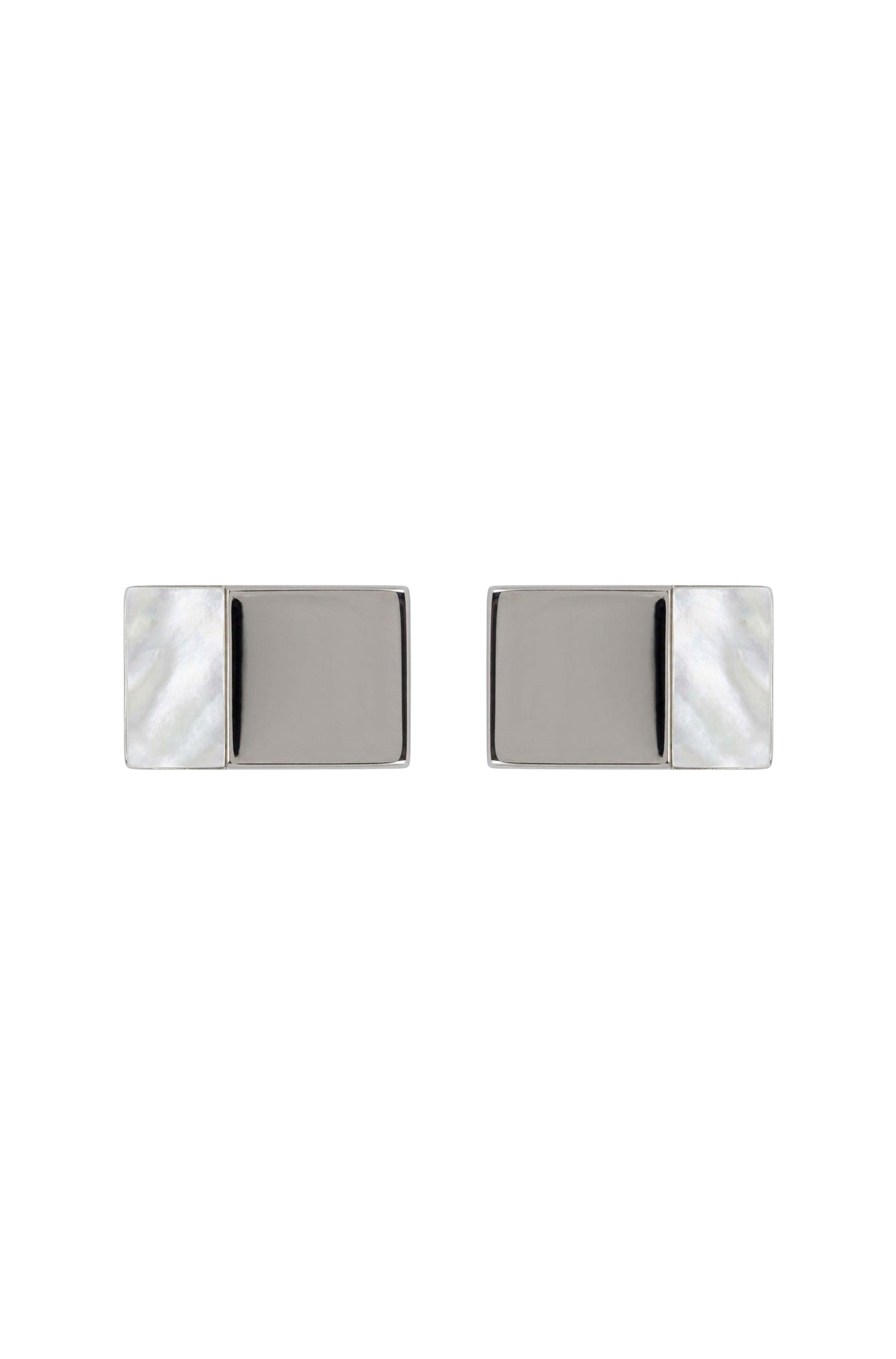 Cufflinks with brass insert - Natural
