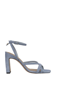 Pink leather sandals - Medium Grey