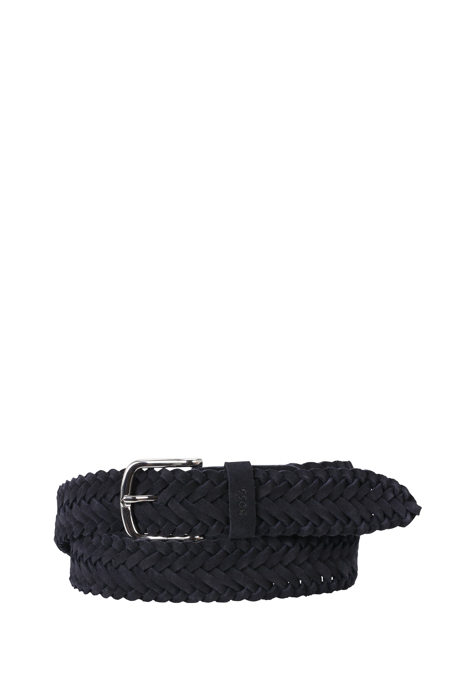 Leather Sash Belt - Dark Blue