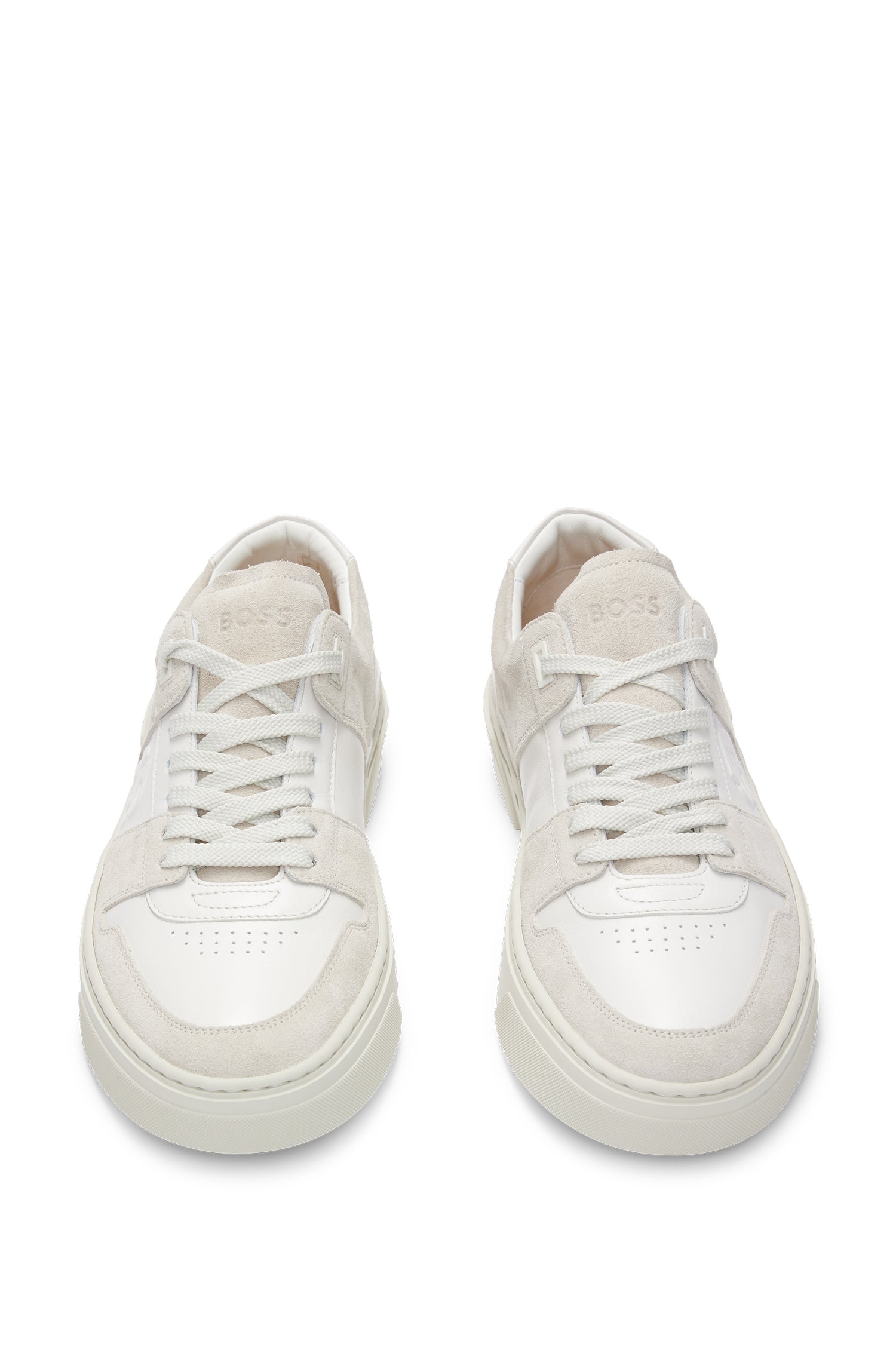 Gary leather trainers - Open White