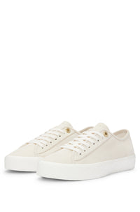 Aiden leather trainers - Open White