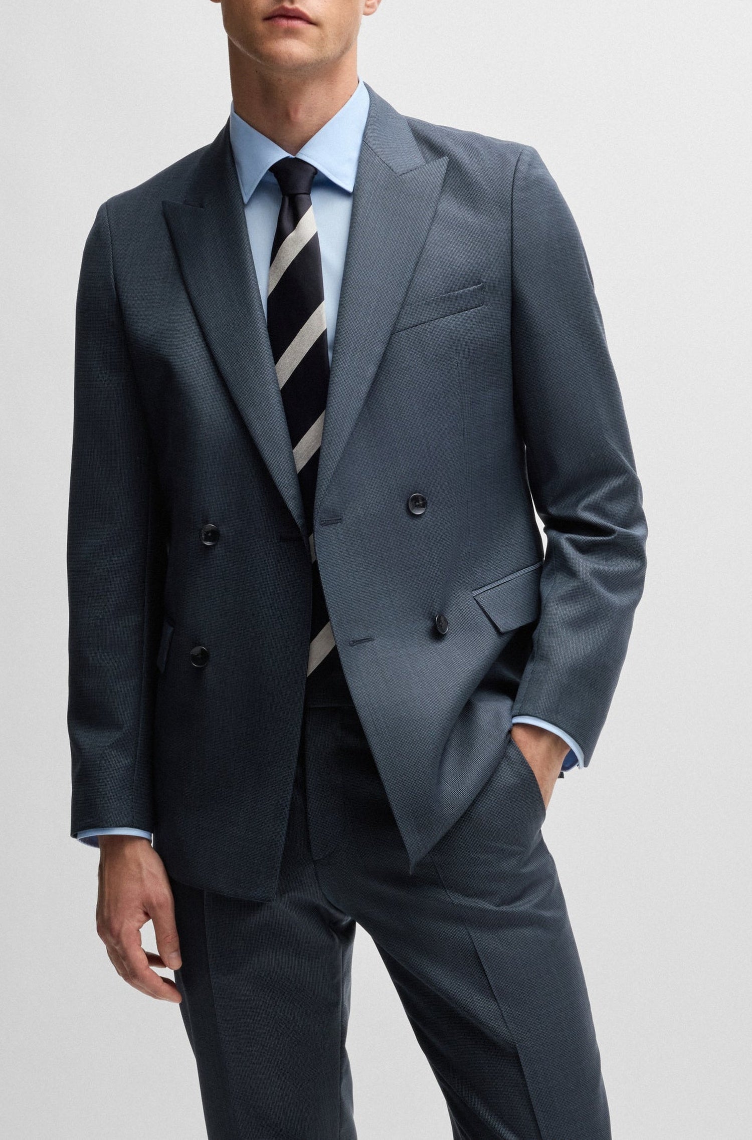 DARK BLUE // BUSINESS SUITS H-HOUSTON-2PCS-DB243