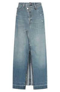 MEDIUM BLUE // CASUAL SKIRTS C_LONG DENIM SKIRT