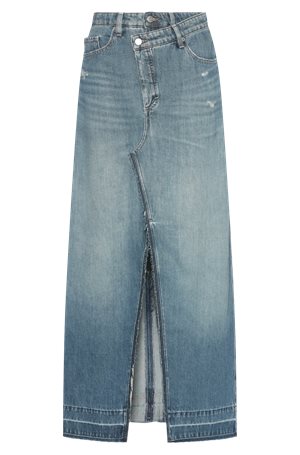 MEDIUM BLUE // CASUAL SKIRTS C_LONG DENIM SKIRT
