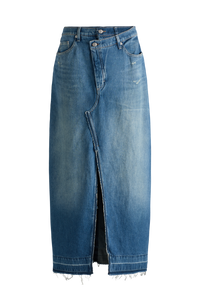 MEDIUM BLUE // CASUAL SKIRTS C_LONG DENIM SKIRT