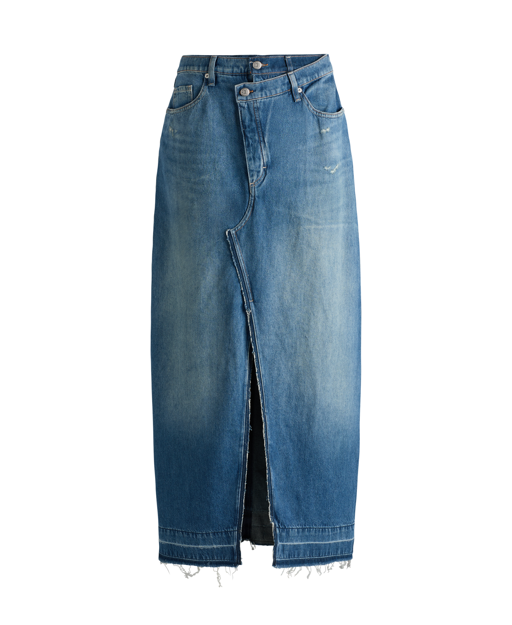 MEDIUM BLUE // CASUAL SKIRTS C_LONG DENIM SKIRT