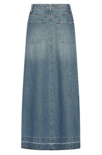 MEDIUM BLUE // CASUAL SKIRTS C_LONG DENIM SKIRT