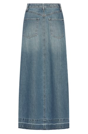 MEDIUM BLUE // CASUAL SKIRTS C_LONG DENIM SKIRT