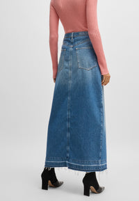 MEDIUM BLUE // CASUAL SKIRTS C_LONG DENIM SKIRT