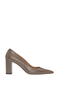 Janet leather court shoes - Medium Brown