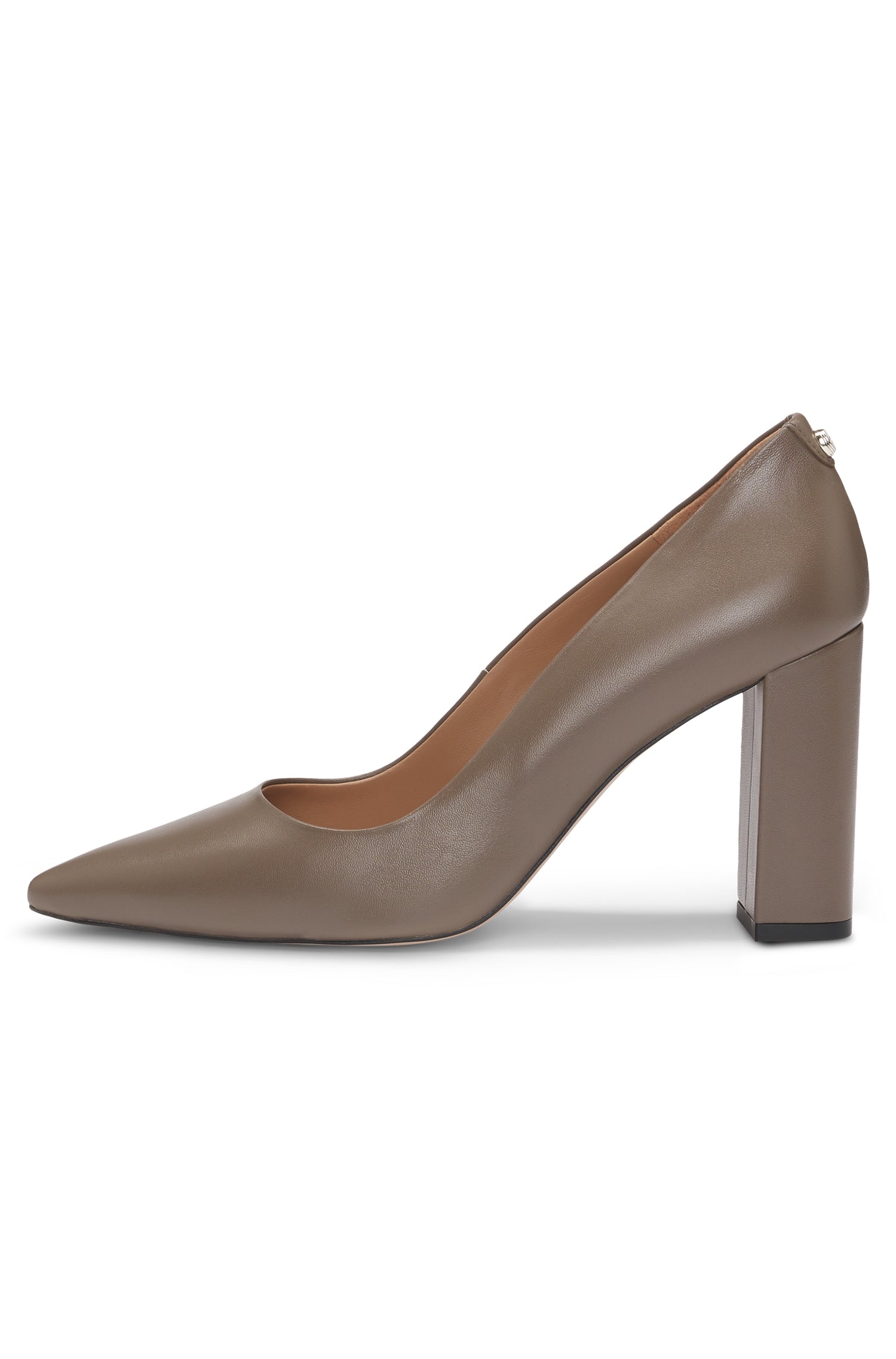Janet leather court shoes - Medium Brown