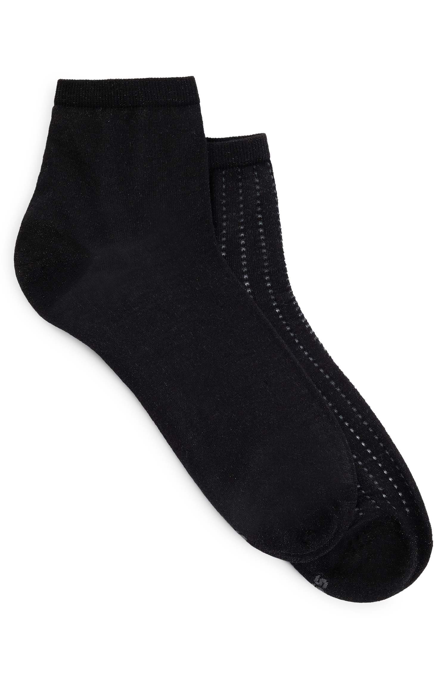 BLACK // CASUAL SOCKS 2P SH SOFT SHINE CC