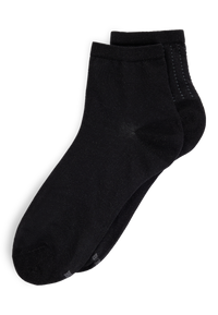 BLACK // CASUAL SOCKS 2P SH SOFT SHINE CC
