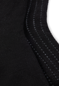 BLACK // CASUAL SOCKS 2P SH SOFT SHINE CC