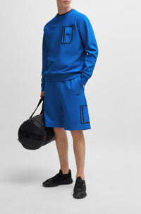 Hariq shorts with an elasticated waistband - Open Blue
