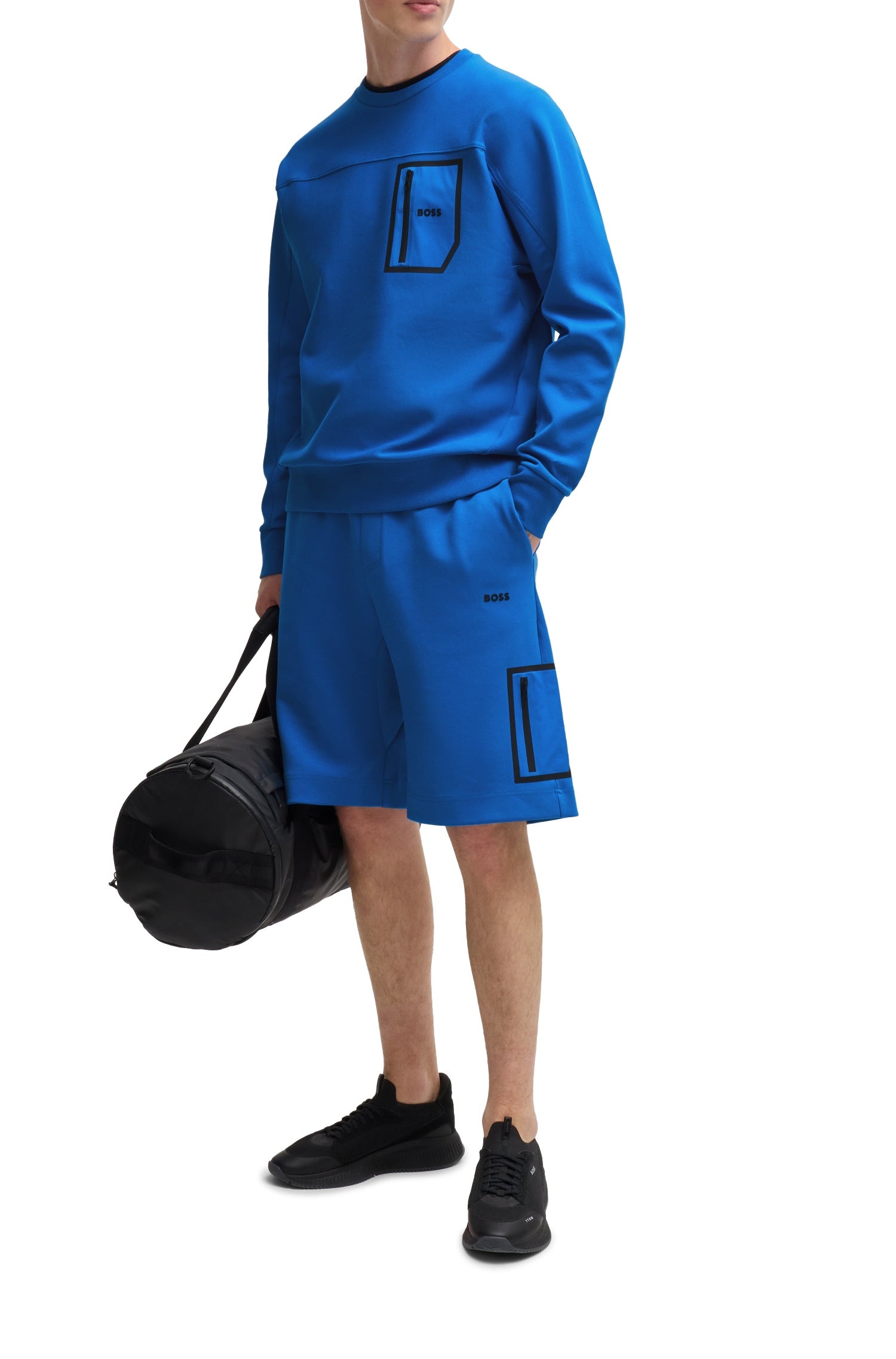 Hariq shorts with an elasticated waistband - Open Blue