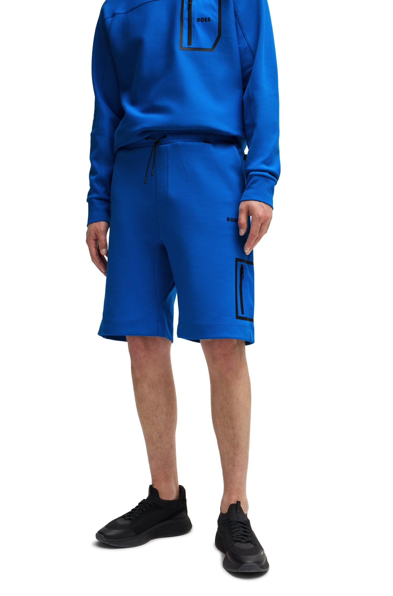 Hariq shorts with an elasticated waistband - Open Blue