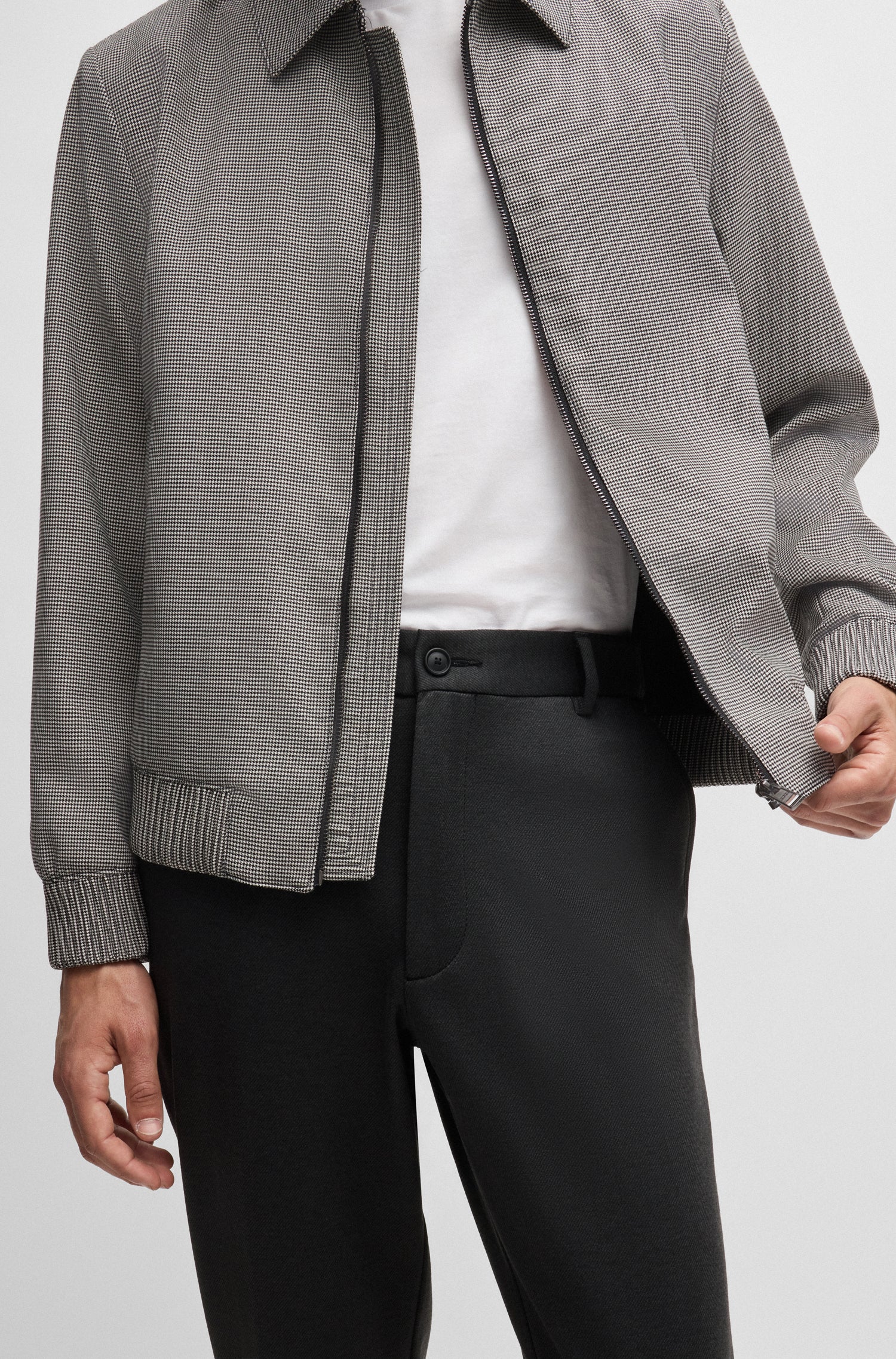 BLACK // CASUAL TROUSERS P-KANE-EL-T