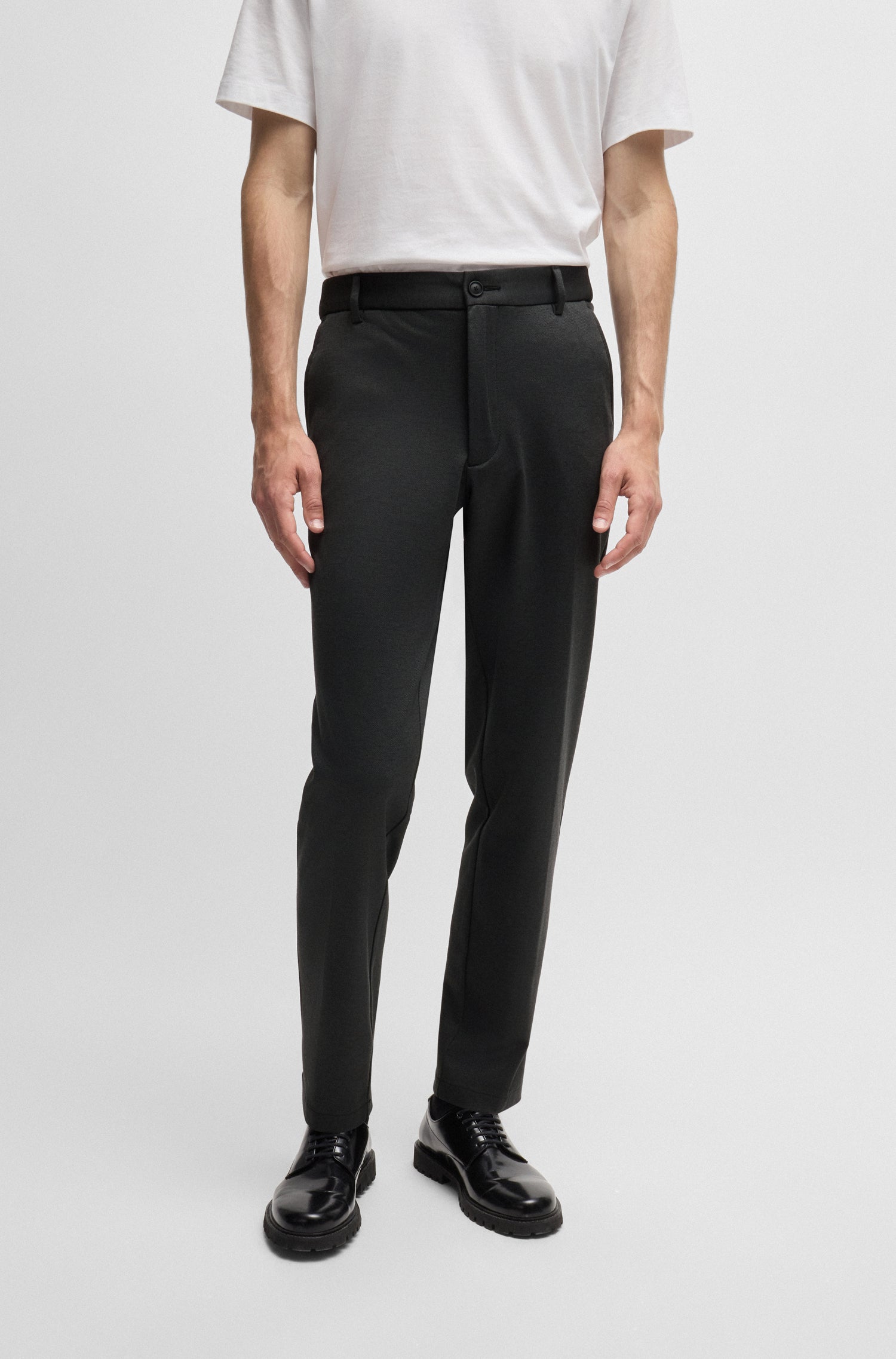 BLACK // CASUAL TROUSERS P-KANE-EL-T