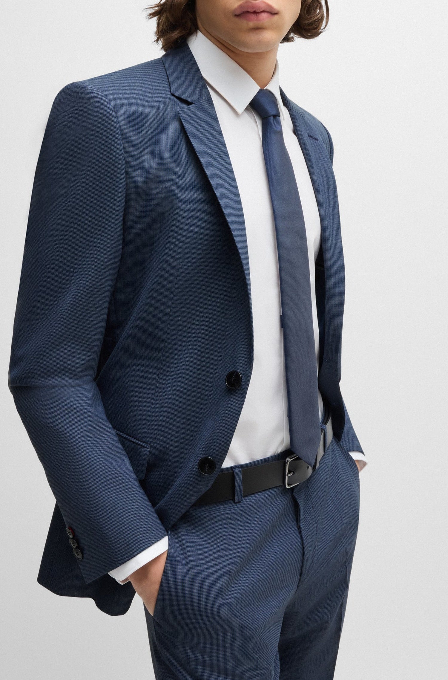 Veste de costume Arti en laine mélangée - Dark Blue