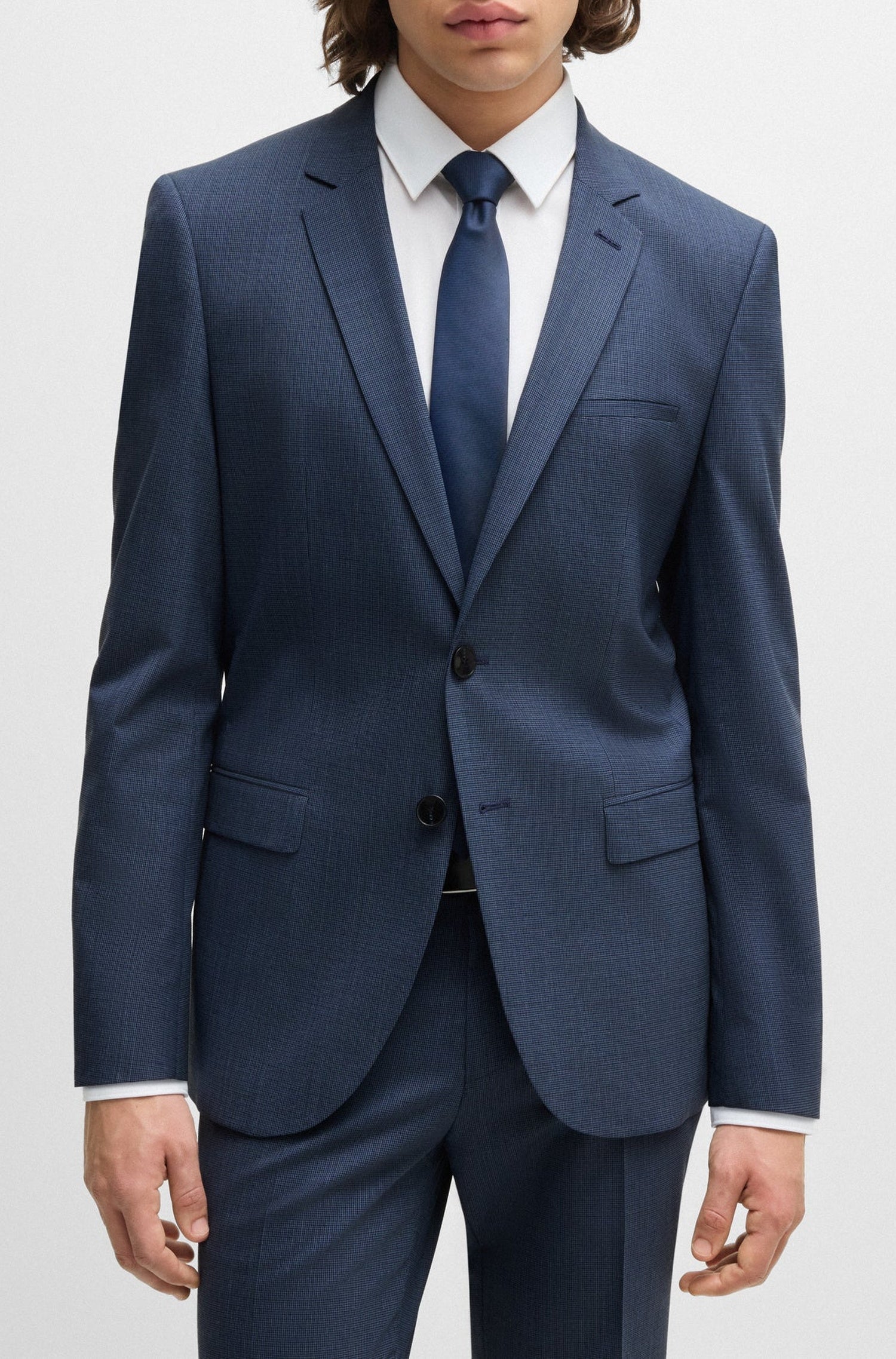 Veste de costume Arti en laine mélangée - Dark Blue