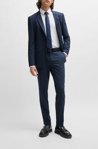 Pantalon Hesten en laine mélangée - Dark Blue