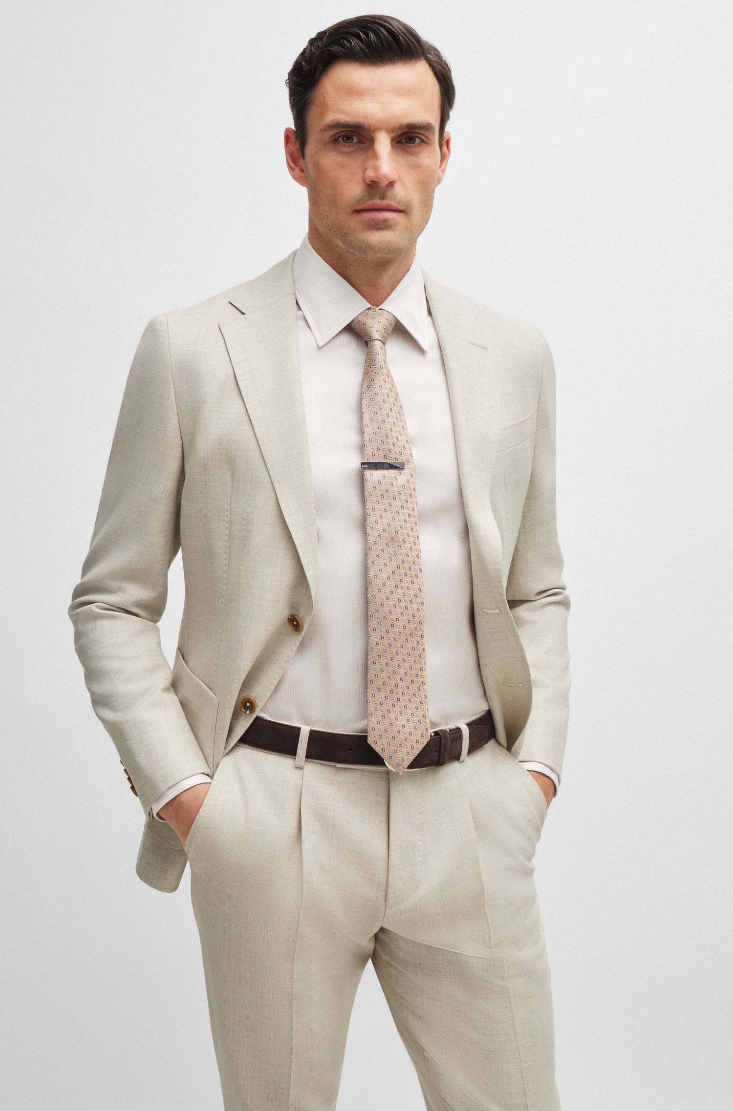 OPEN WHITE // BUSINESS SUITS L-HESTON-2PCS-241