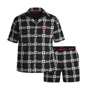 BLACK // PYJAMAS BOTTOMS HOUNDSTOOTH PJ SHORT