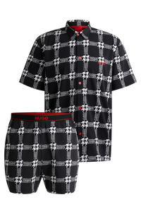 BLACK // PYJAMAS BOTTOMS HOUNDSTOOTH PJ SHORT