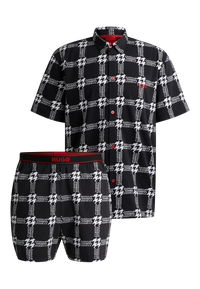 BLACK // PYJAMAS BOTTOMS HOUNDSTOOTH PJ SHORT
