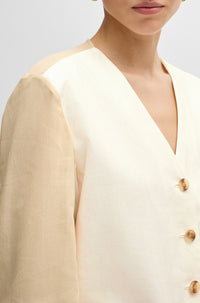 Blazer Jaleo en lin - Open Yellow