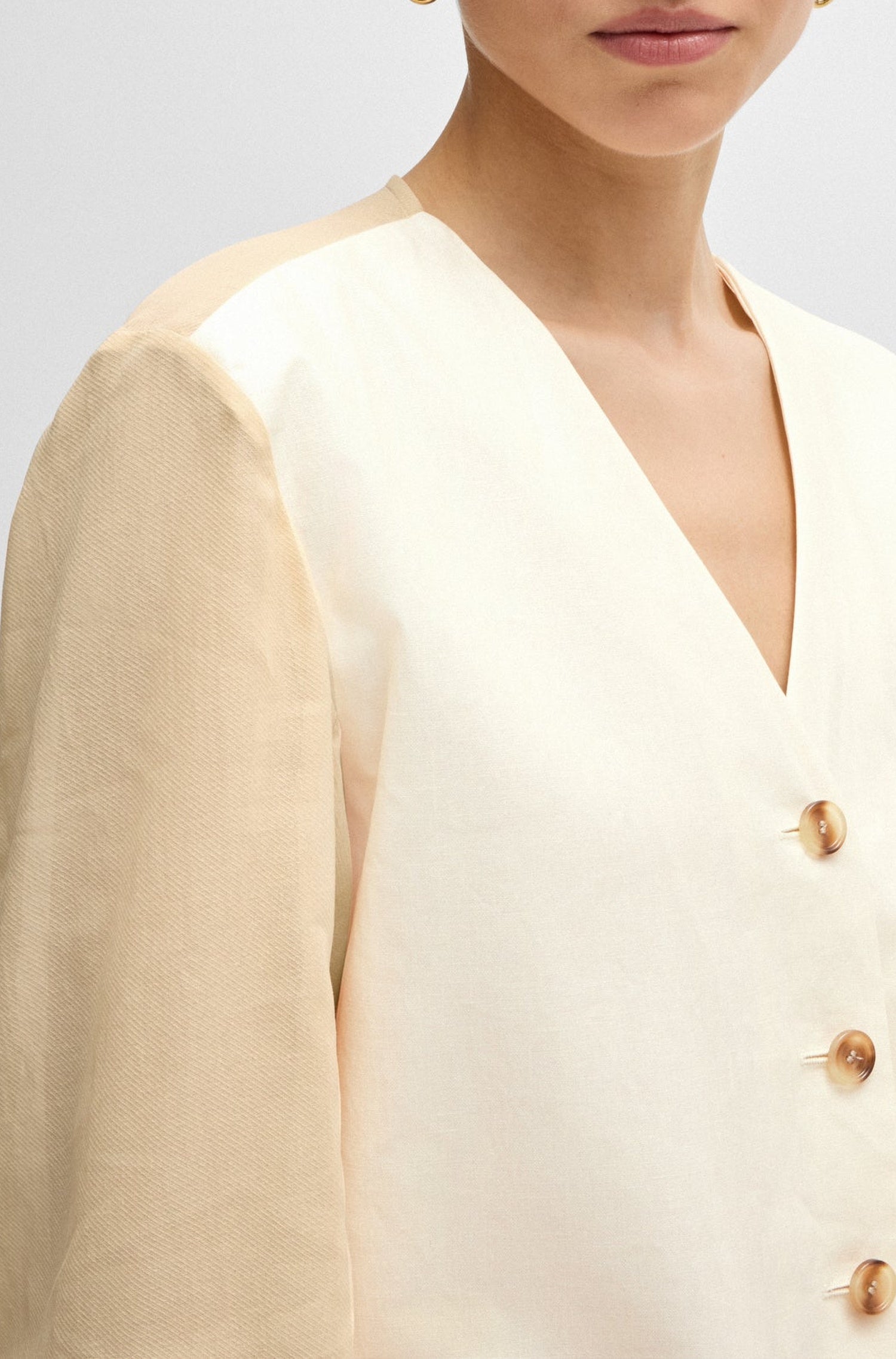 Blazer Jaleo en lin - Open Yellow