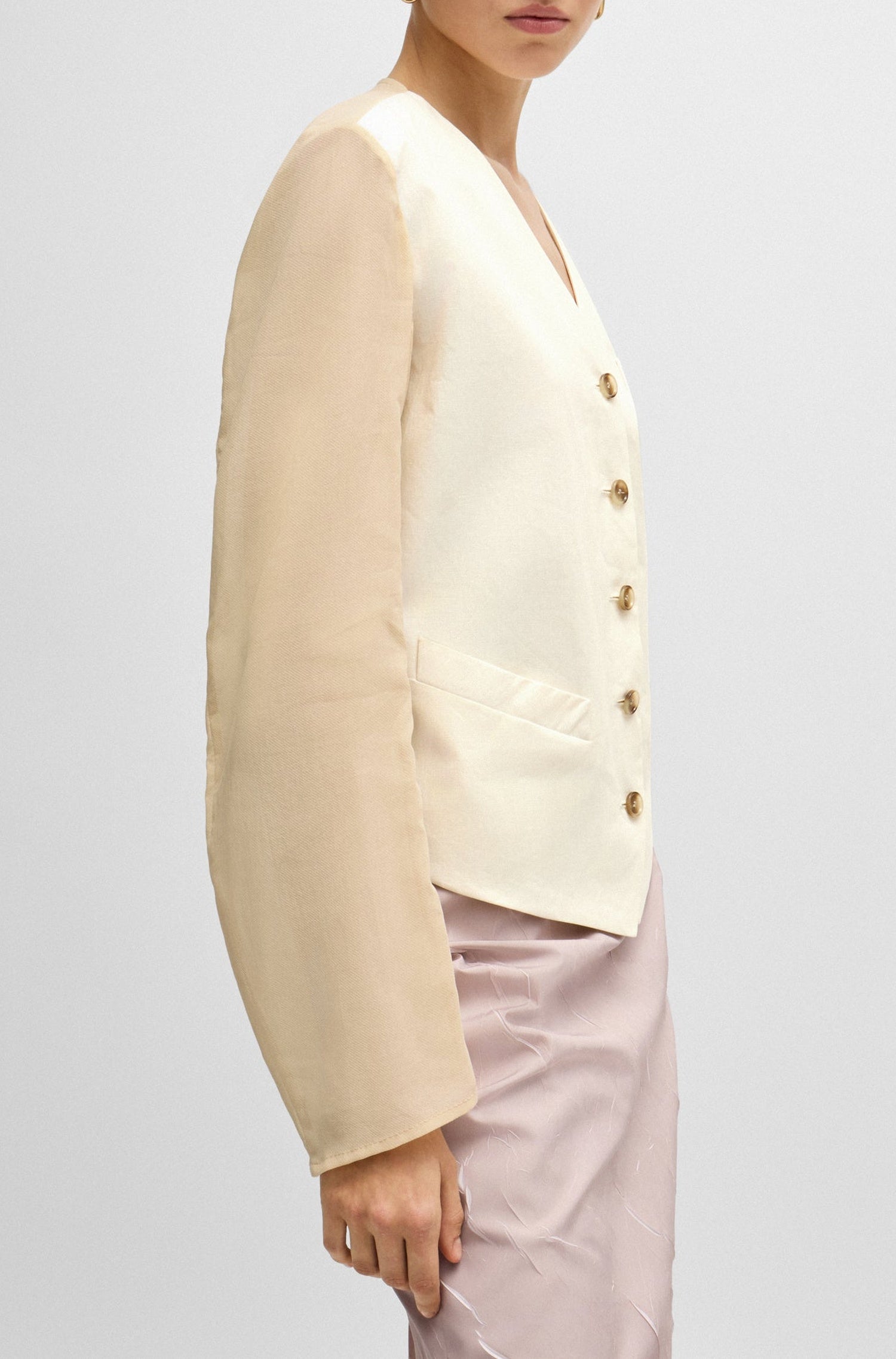 Blazer Jaleo en lin - Open Yellow