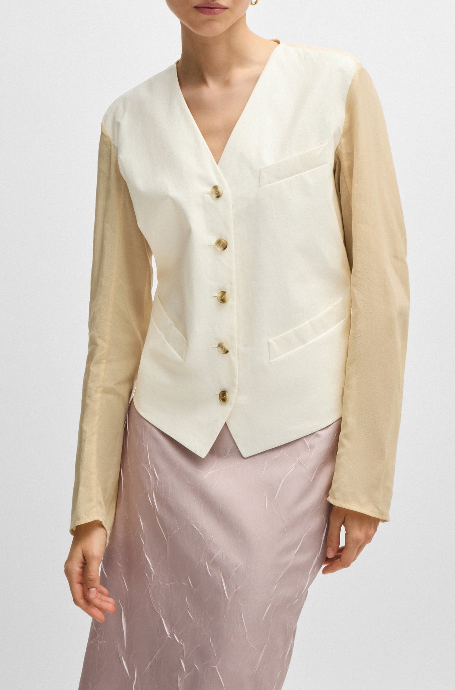 Blazer Jaleo en lin - Open Yellow