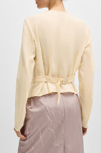 Blazer Jaleo en lin - Open Yellow