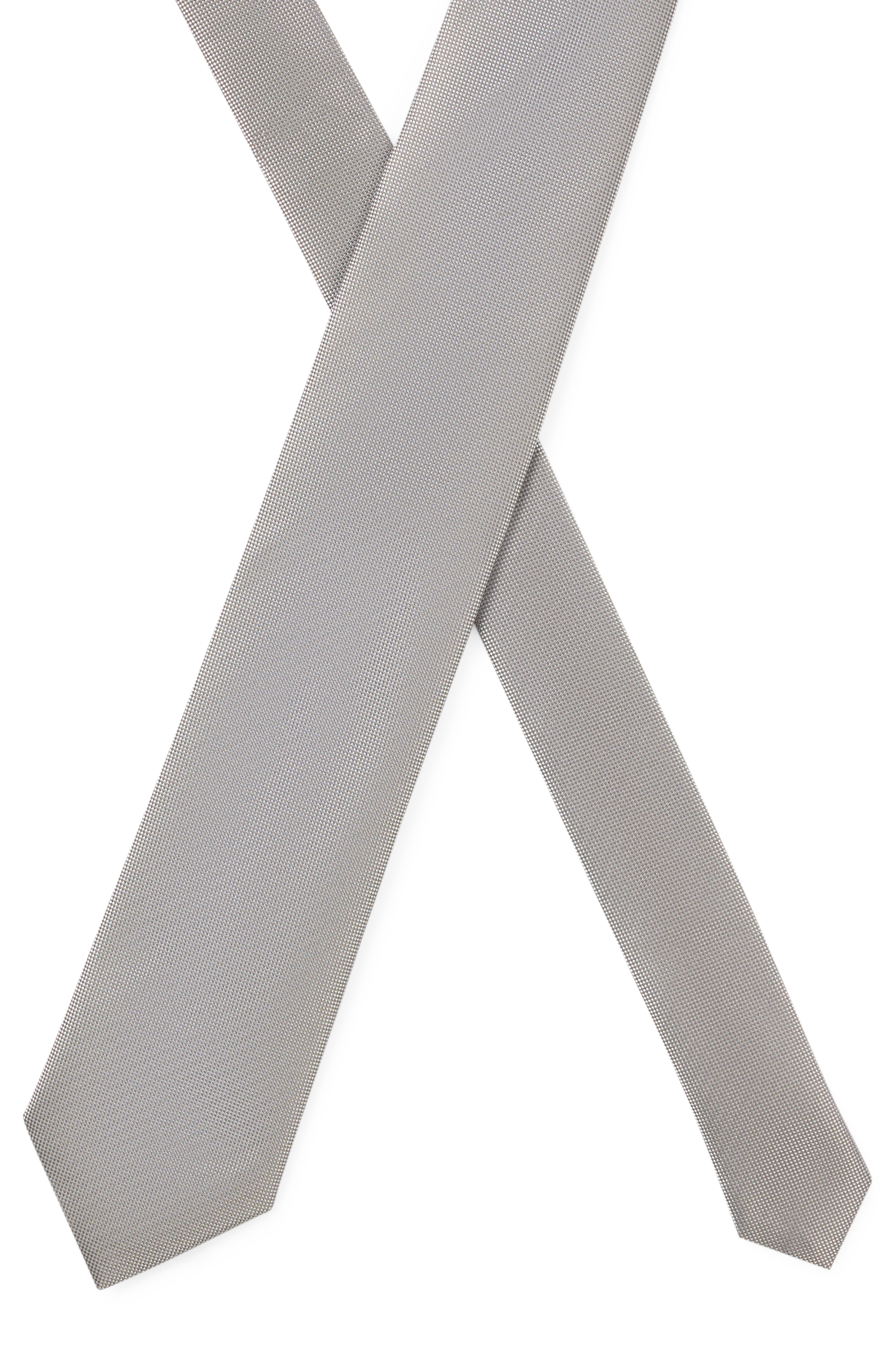 Silk tie - Silver