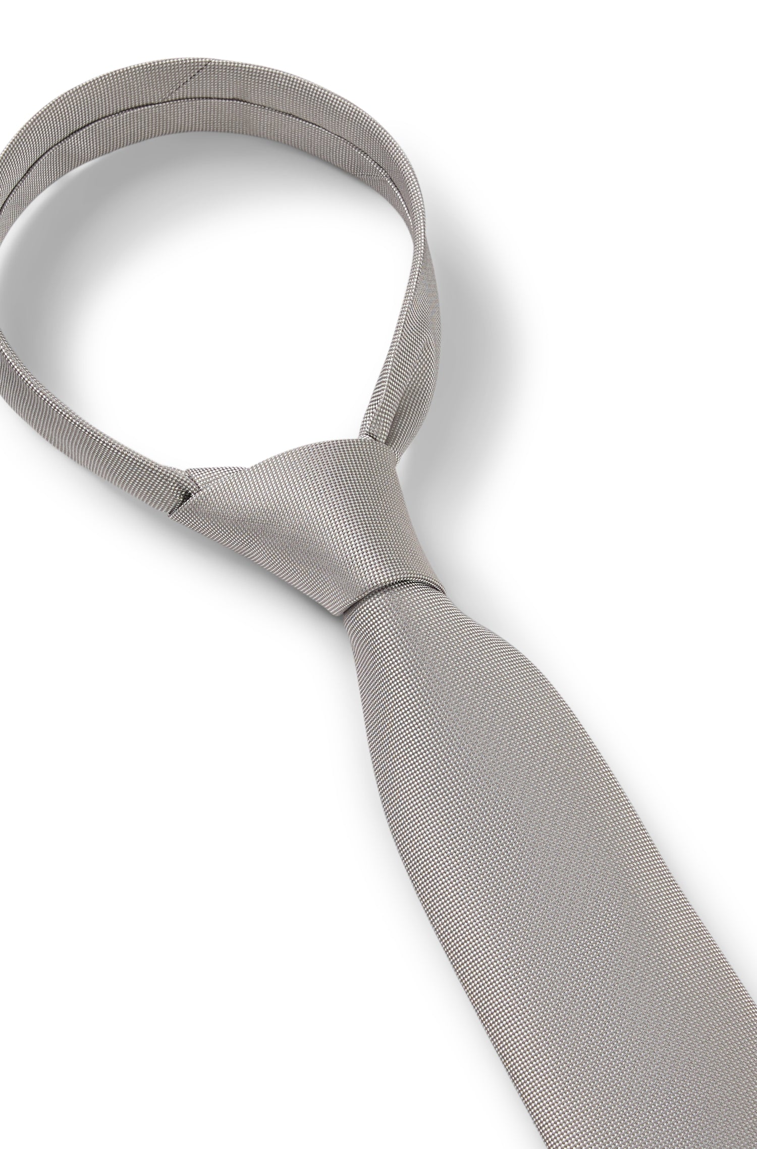 Silk tie - Silver