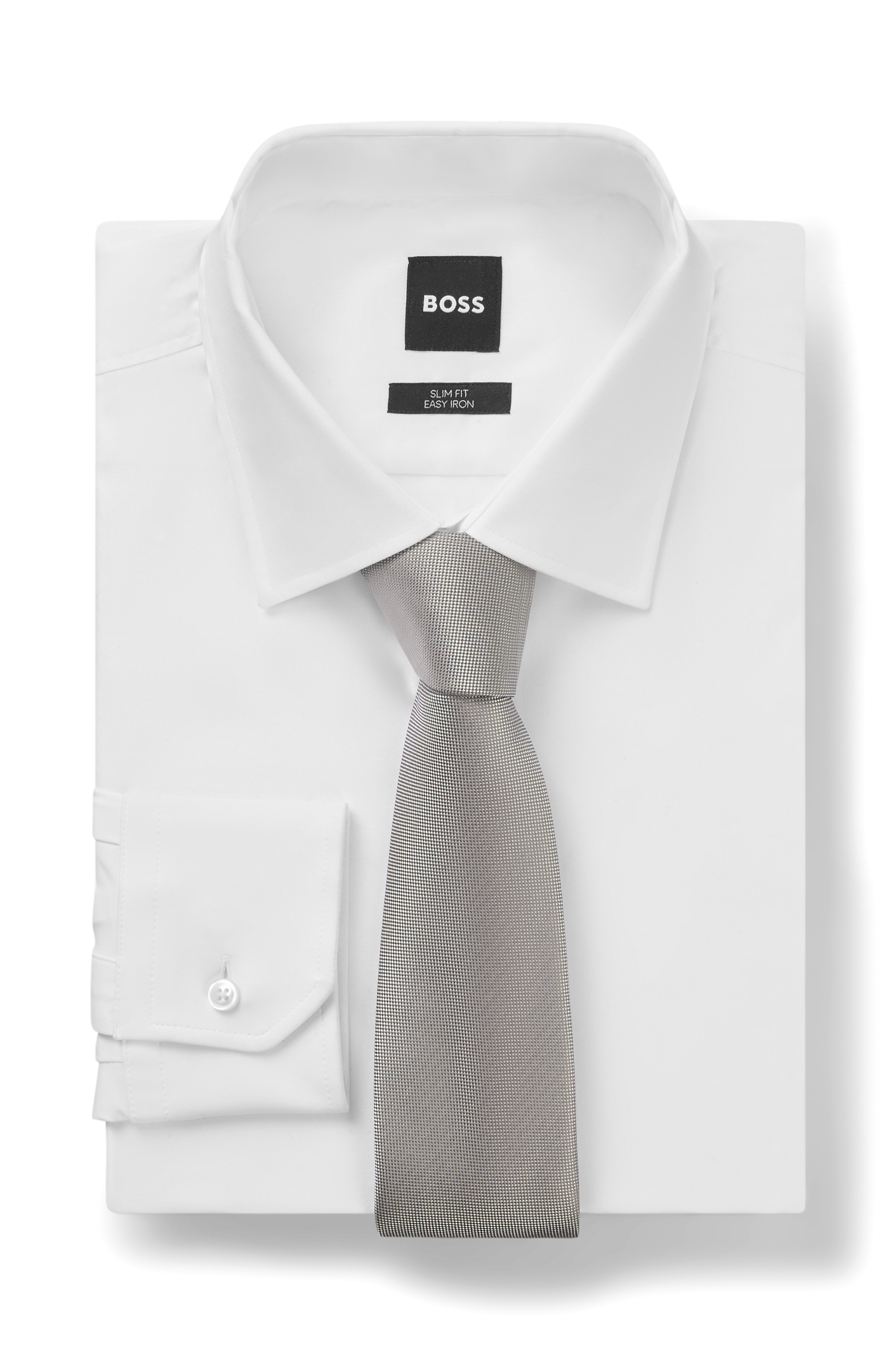 Silk tie - Silver