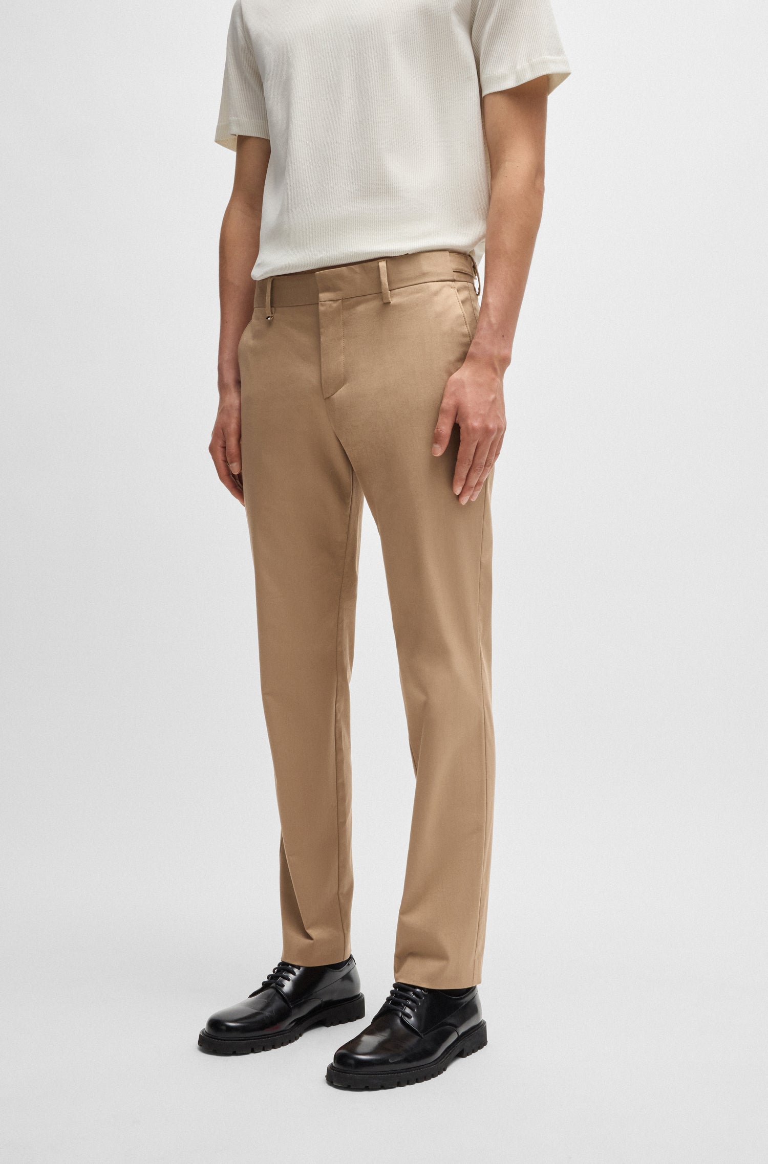 OPEN BEIGE // CASUAL TROUSERS C-GENIUS-DTL-243F