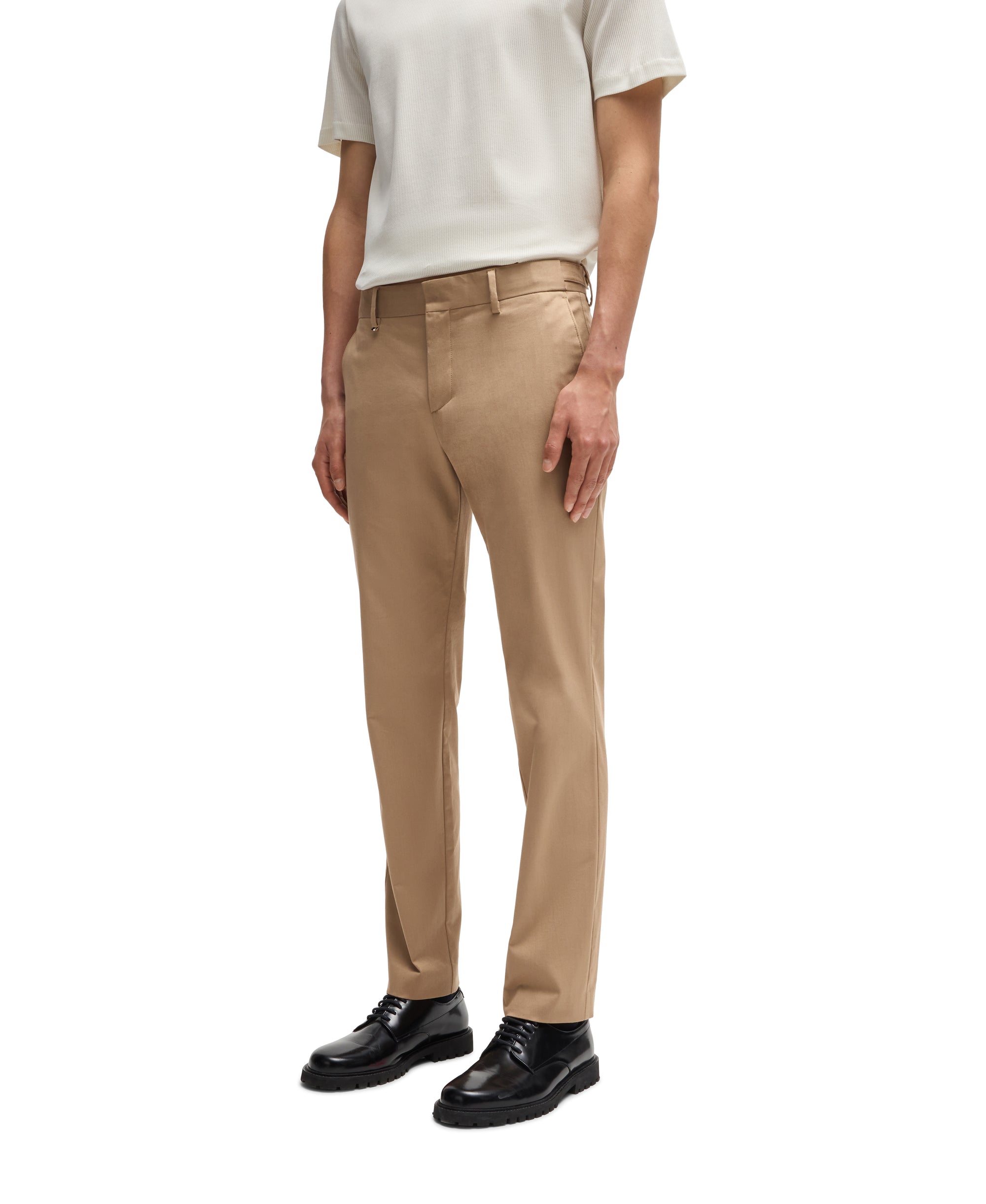 OPEN BEIGE // CASUAL TROUSERS C-GENIUS-DTL-243F