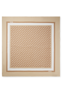 MEDIUM BEIGE // WOVEN SCARF LAIN_90*90