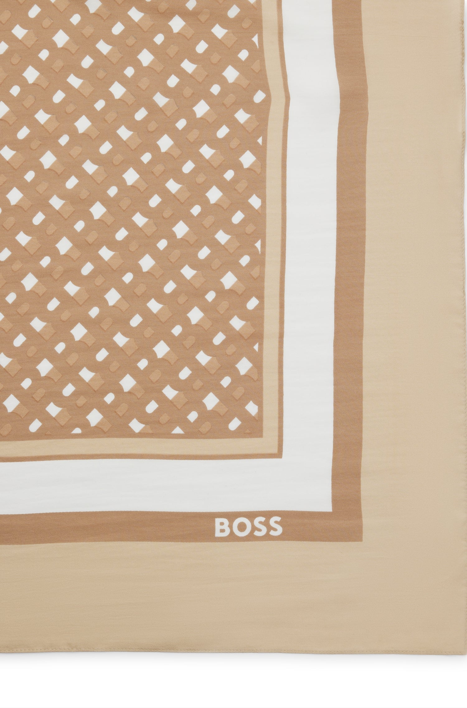 Wool and Silk Scarf - Medium Beige