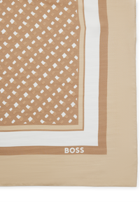 MEDIUM BEIGE // WOVEN SCARF LAIN_90*90